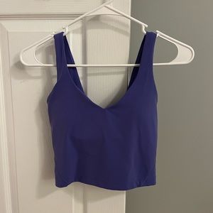 lululemon cropped align tank charged indigo size 2